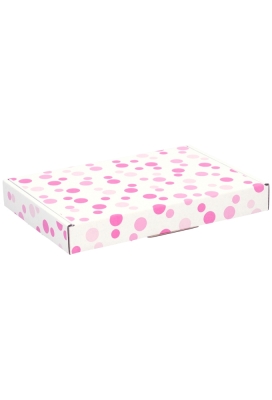Brievenbusdoos Budget Roze Dots A5 22x15.5x2.8cm - vanaf 50 stuks