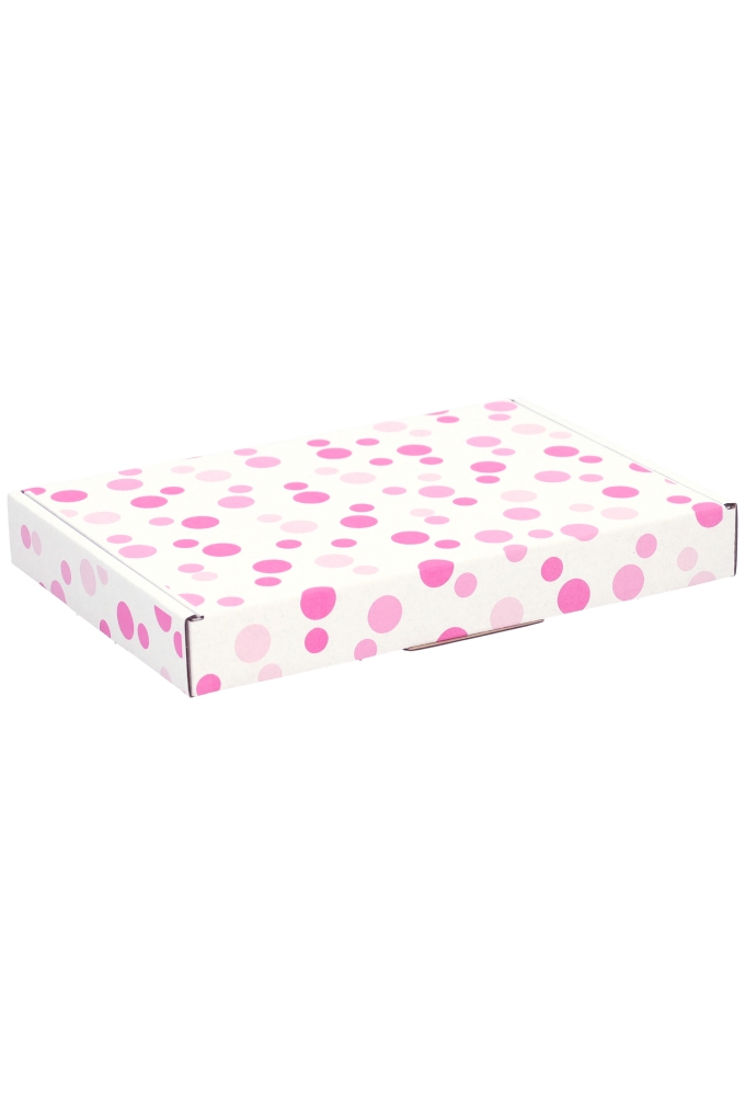 Brievenbusdoos Budget Roze Dots A5 22x15.5x2.8cm - vanaf 50 stuks