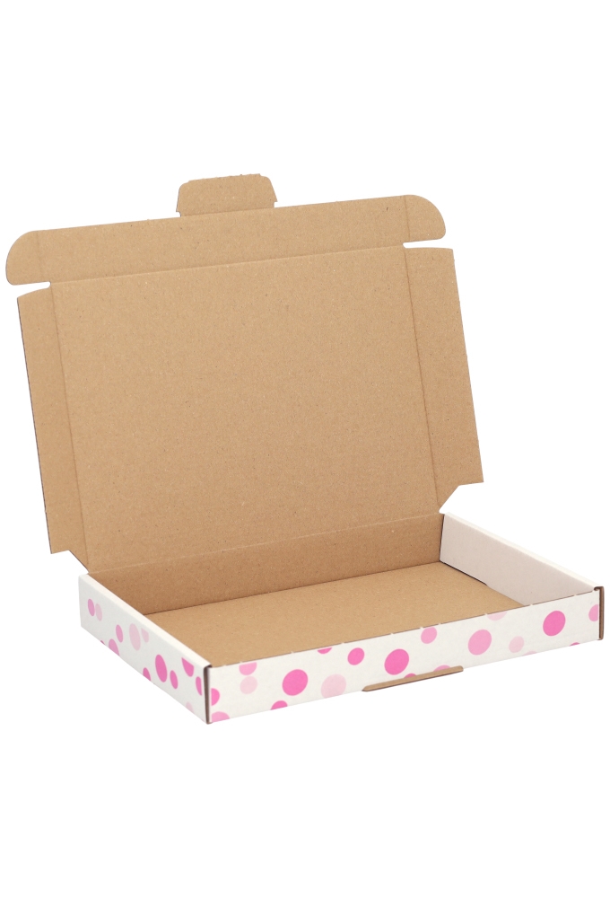 Brievenbusdoos Budget Roze Dots A5 22x15.5x2.8cm - vanaf 50 stuks