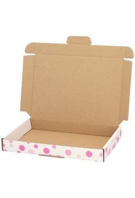 Brievenbusdoos Budget Roze Dots A5 22x15.5x2.8cm - vanaf 50 stuks