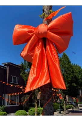 Megastrik Dubbel Oranje Lucca 77x50+40cm & Zuignap lint 25cm