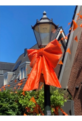 Megastrik Dubbel Oranje Lucca 77x50+40cm & Zuignap lint 25cm