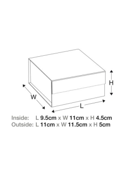 Luxueuze Magneetdozen Diamond & Satijn Wit Mat 9.5x11x4.5cm 12stuks