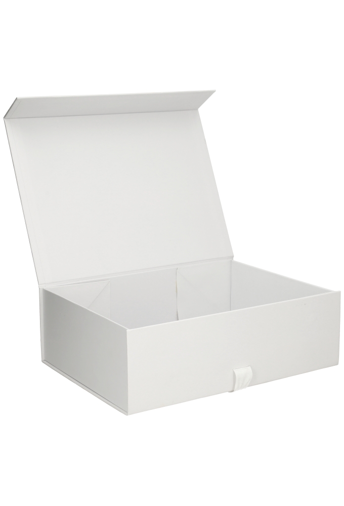 Luxueuze Magneetdozen Diamond & Satijn Wit Mat 31.5x23.5x10.5cm 12st