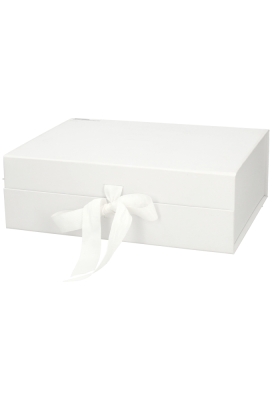 Luxueuze Magneetdozen Diamond & Satijn Wit Mat 31.5x23.5x10.5cm 12st