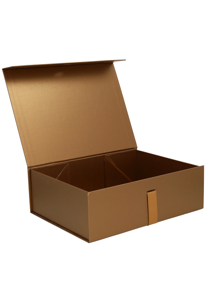 Luxueuze Magneetdozen Diamond & Satijnlint Koper 31.5x23.5x10.5cm 12st