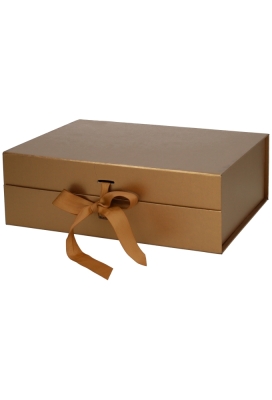 Luxueuze Magneetdozen Diamond & Satijnlint Koper 31.5x23.5x10.5cm 12st