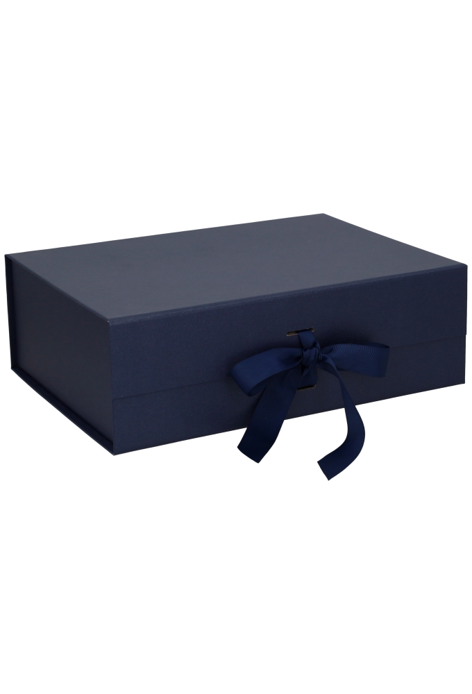 Luxueuze Magneetdozen Diamond & Satijn Navy 31.5x23.5x10.5cm 12st