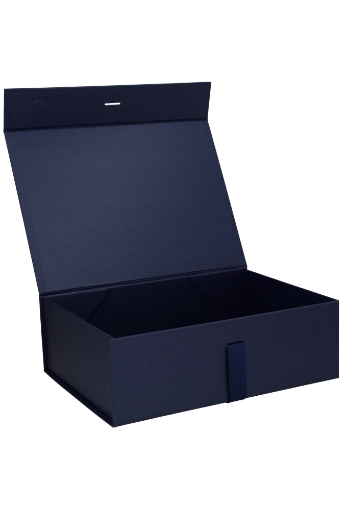 Luxueuze Magneetdozen Diamond & Satijn Navy 31.5x23.5x10.5cm 12st