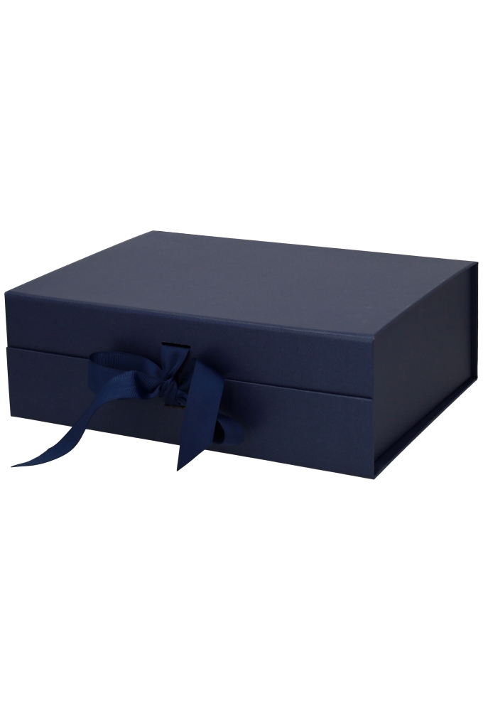 Luxueuze Magneetdozen Diamond & Satijn Navy 31.5x23.5x10.5cm 12st