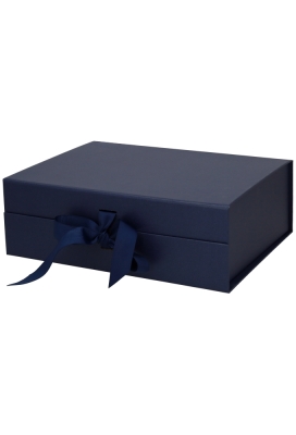 Luxueuze Magneetdozen Diamond & Satijn Navy 31.5x23.5x10.5cm 12st