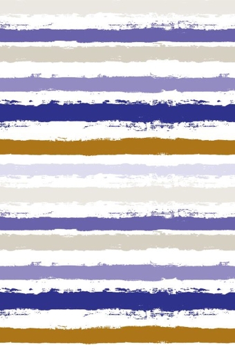 Geschenkpapier Trendy painted stripes blue & gold 40cm x 200meter