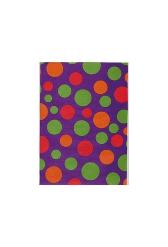 Kadopapier Wit Gestreept Kraftpapier Dots Purple 300mx30cm