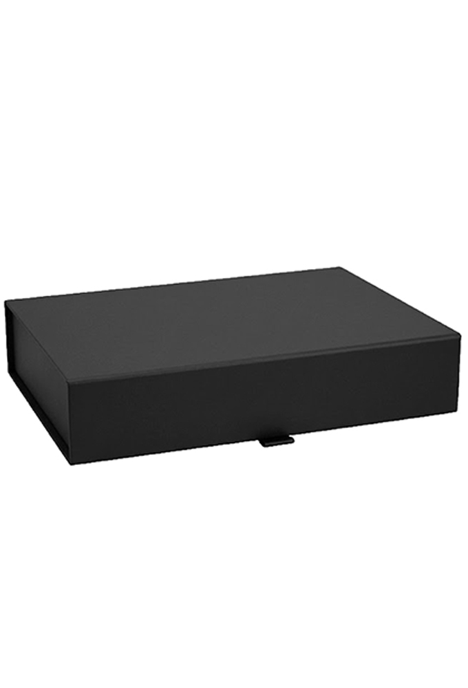 Luxueuze Magneetdozen Diamond & Lintje Zwart Mat 31.5x23.5x6.5cm 12st