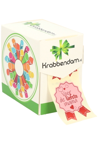 Etiketten Cadeauzegel Moeder Voor De Liefste Mama 4x5cm 500st