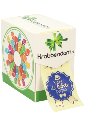 Etiketten Cadeauzegel Vader Voor De Liefste Papa & Gold 4x5cm 500stuks