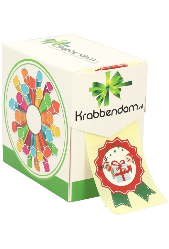 Etiketten Cadeauzegel Kerst Kerstman & Ree 4x5cm 500stuks