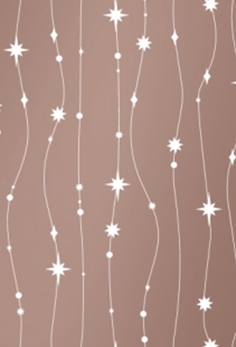 Kerstpapier stars are falling Rose goud 30cm x 200meter