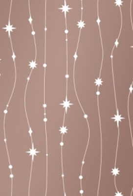 Kerstpapier stars are falling Rose goud 30cm x 200meter
