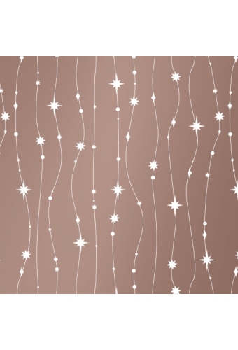 Kerstpapier stars are falling Rose goud 70cm x 200meter