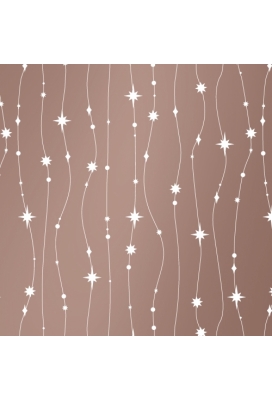 Kerstpapier stars are falling Rose goud 70cm x 200meter