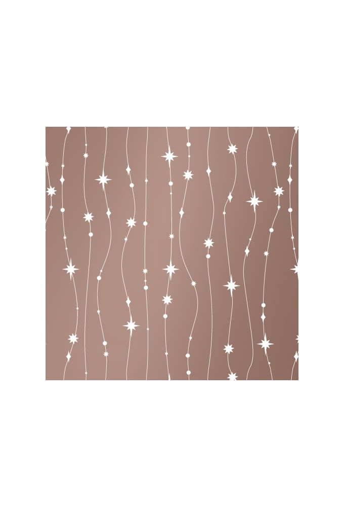 Kerstpapier stars are falling Rose goud 70cm x 200meter