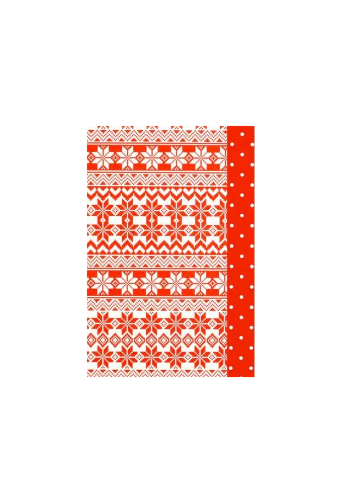 Kerstpapier Dubbel zijdig Norway Rood 30cm x 175mtr