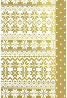 Kerstpapier Dubbel zijdig Norway Goud 30cm x 175mtr
