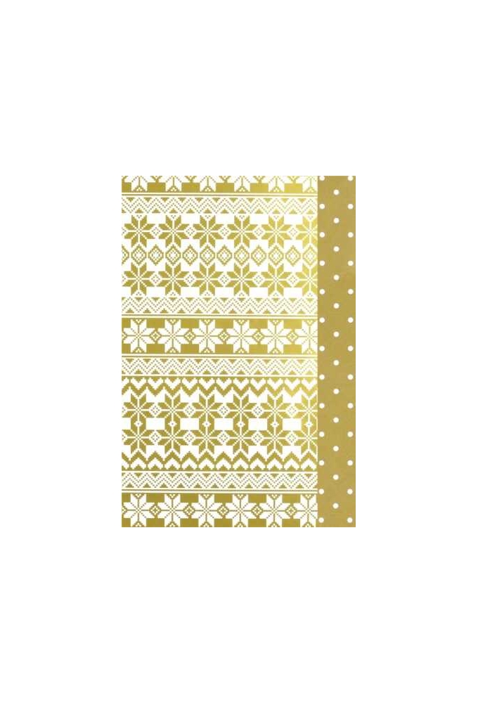 Kerstpapier Dubbel zijdig Norway Goud 30cm x 175mtr