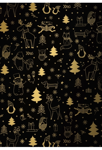 Kerstpapier All I want for X-mas 30cm x 200meter