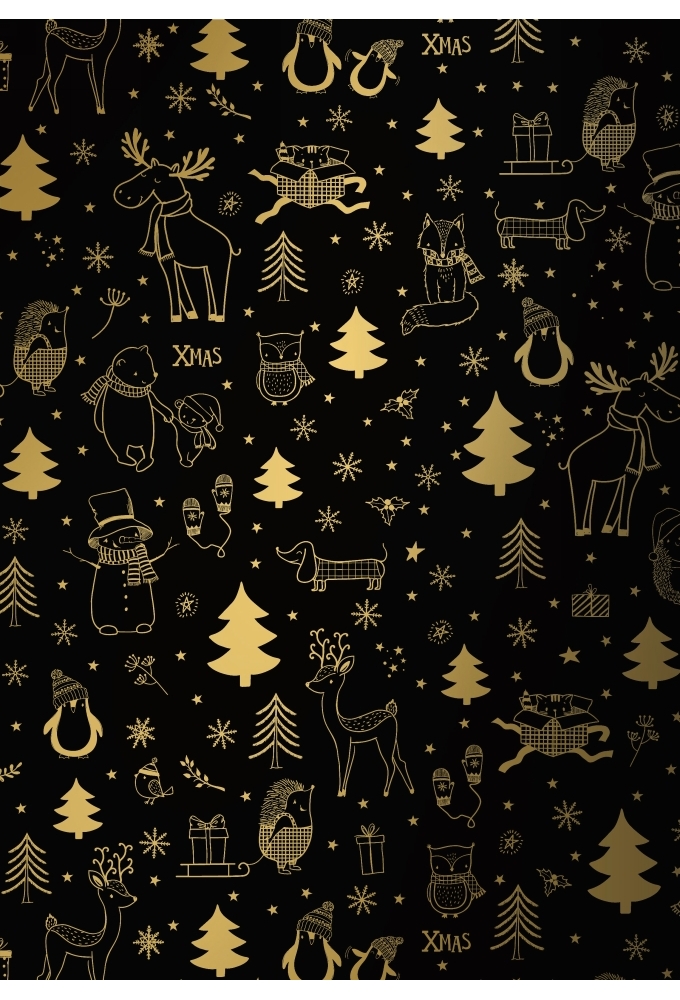 Kerstpapier All I want for X-mas 30cm x 200meter