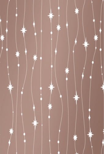 Kerstpapier stars are falling Rose goud 70cm x 200meter