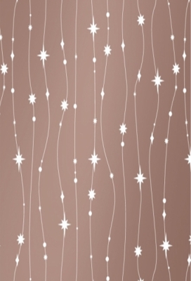 Kerstpapier stars are falling Rose goud 70cm x 200meter