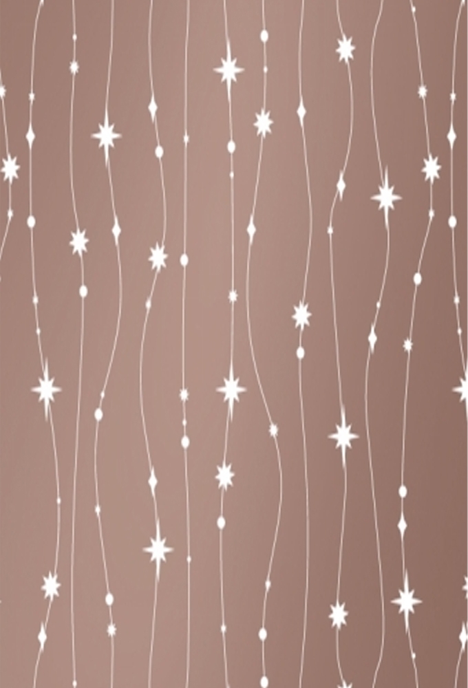 Kerstpapier stars are falling Rose goud 70cm x 200meter