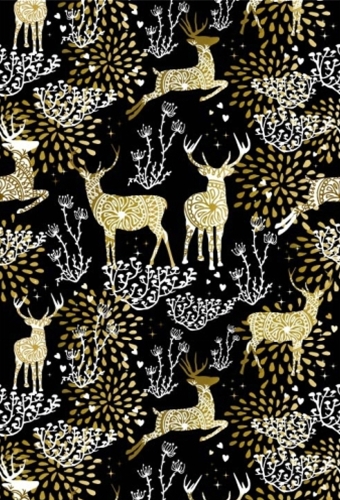 Kerstpapier xmas reindeers classic 30cm x 200meter