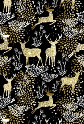 Kerstpapier xmas reindeers classic 30cm x 200meter