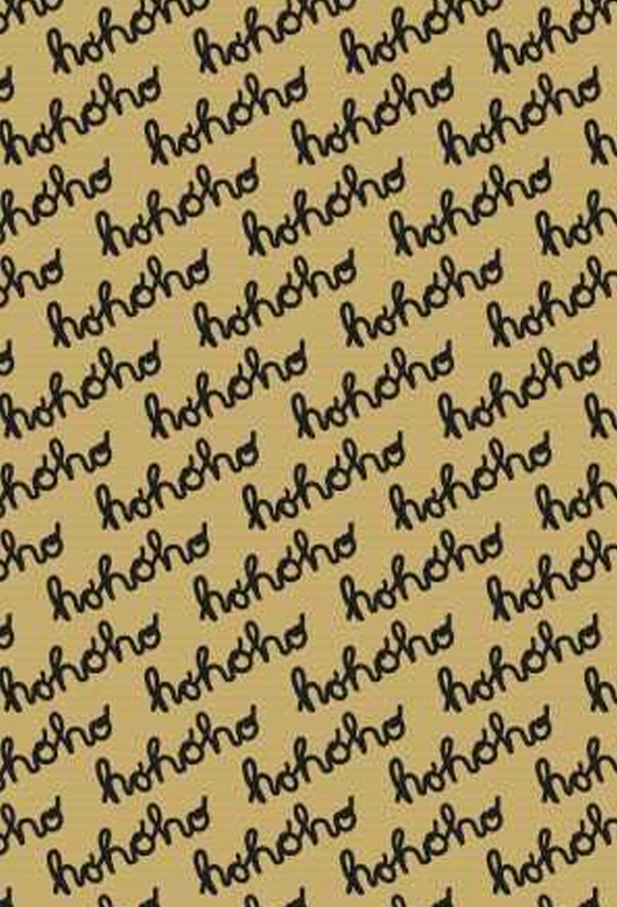 Kerstpapier Bruin hohoho zwart kraft 30cm x 250meter