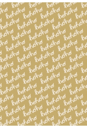 Kerstpapier Hohoho Wit Kraft 30 cm x 250meter