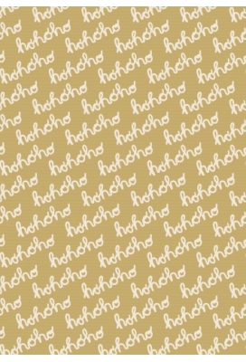 Kerstpapier Hohoho Wit Kraft 30 cm x 250meter