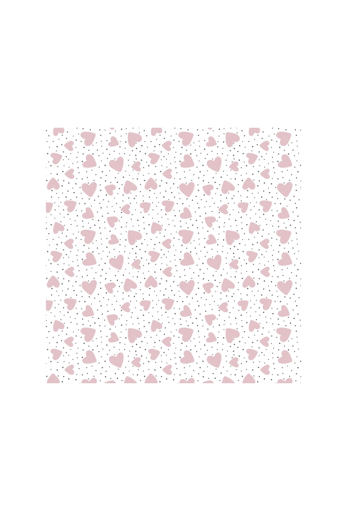 Geschenkpapier Coated Hearts 50cm x 200meter