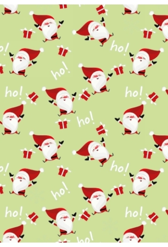 Kerstpapier Happy Santa Lime Groengroen 30 cm x 200meter