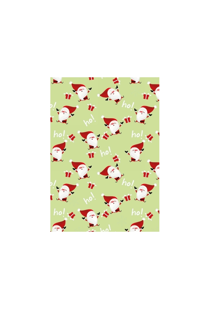 Kerstpapier Happy Santa Lime Groengroen 30 cm x 200meter