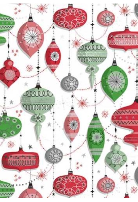 Kerstpapier Metallized Retro Xmas Classic 30cm x 100meter