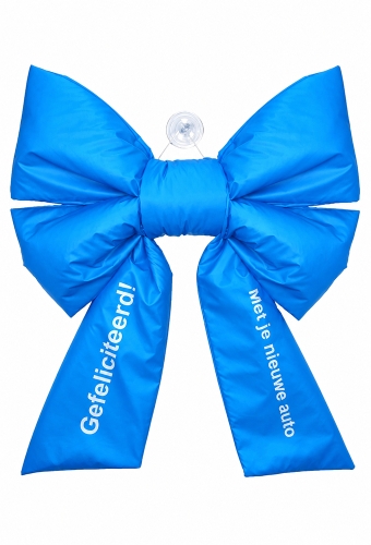 Megastrik Dubbel Lucca Gefeliciteerd Blauw 77x50+40cm & Zuignap