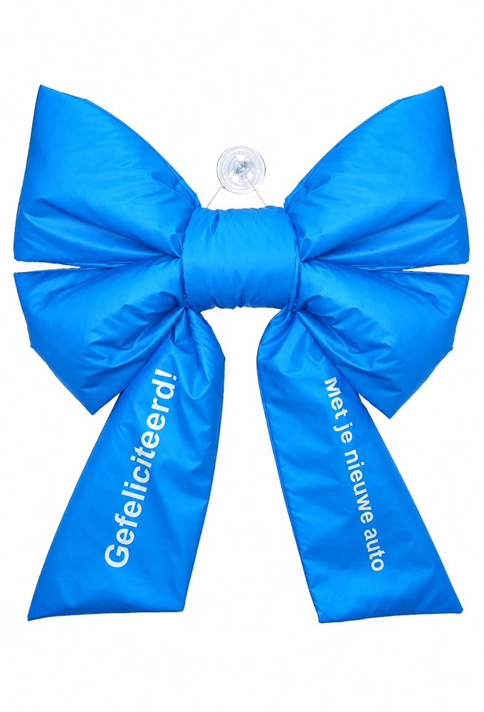 Megastrik Dubbel Lucca Gefeliciteerd Blauw 77x50+40cm & Zuignap