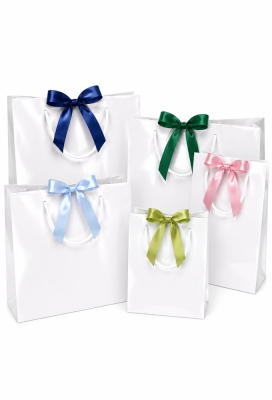 Kadotasje Wit Met Koord 20x10x25cm 10stuks