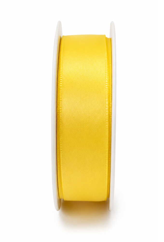 Luxe Taft Cadeaulint Met IJzerdraad Geel 23mm x 20meter