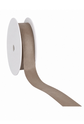 Luxe Taft Cadeaulint Met IJzerdraad Taupe 23mm x 20meter
