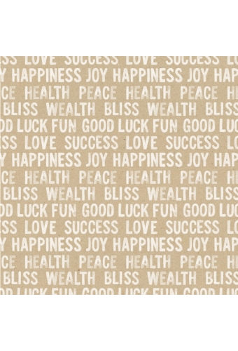 Kerstpapier xmas letters eco Wit Recycled 30cm x 250meter