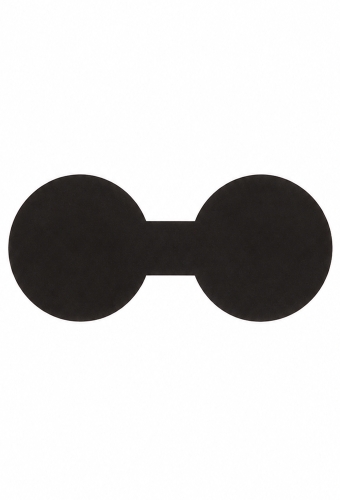 Tassensluiter Etiket Zwart 2x Rondje 27mm x 6.1cm 500stuks